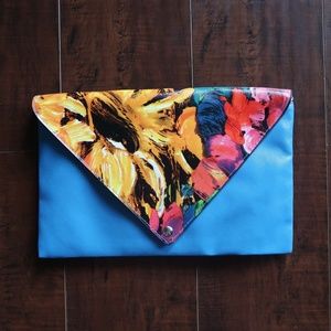 Blue Flower Clutch